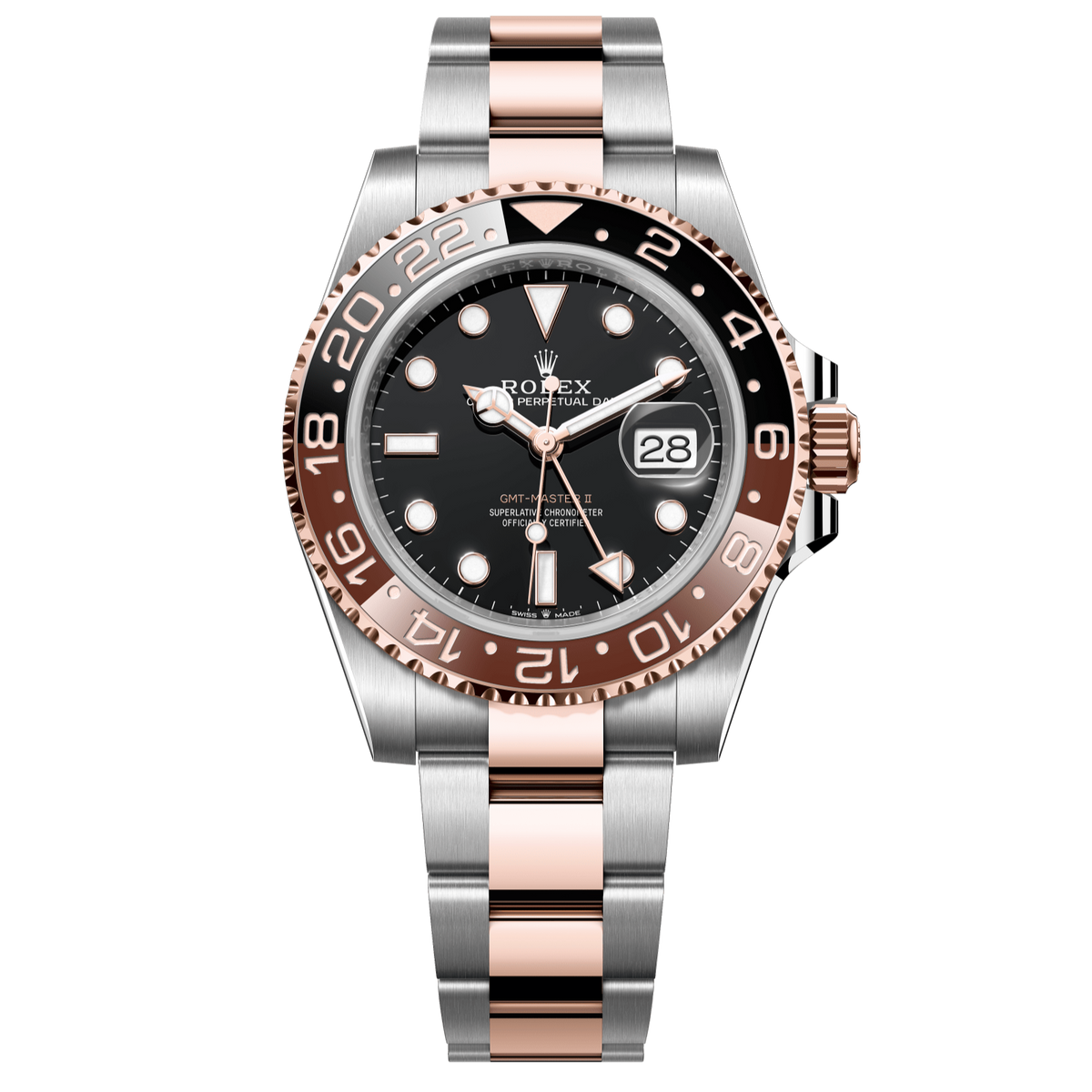 Rolex GMT-Master II 40mm Black Dial Everose/Steel Oyster Bracelet 126711CHNR