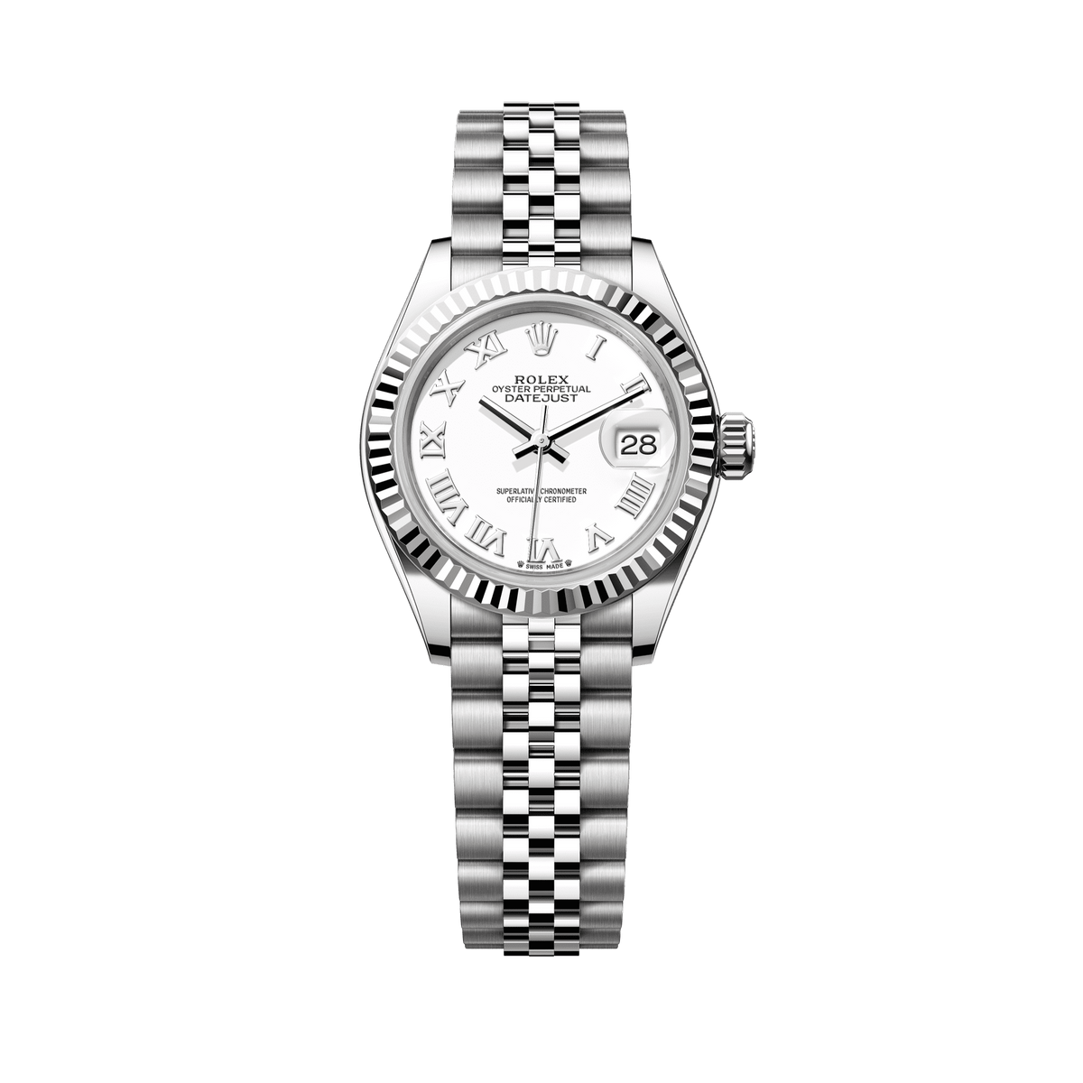 Rolex Datejust 28mm White Dial Stainless Steel Jubilee Bracelet 279174