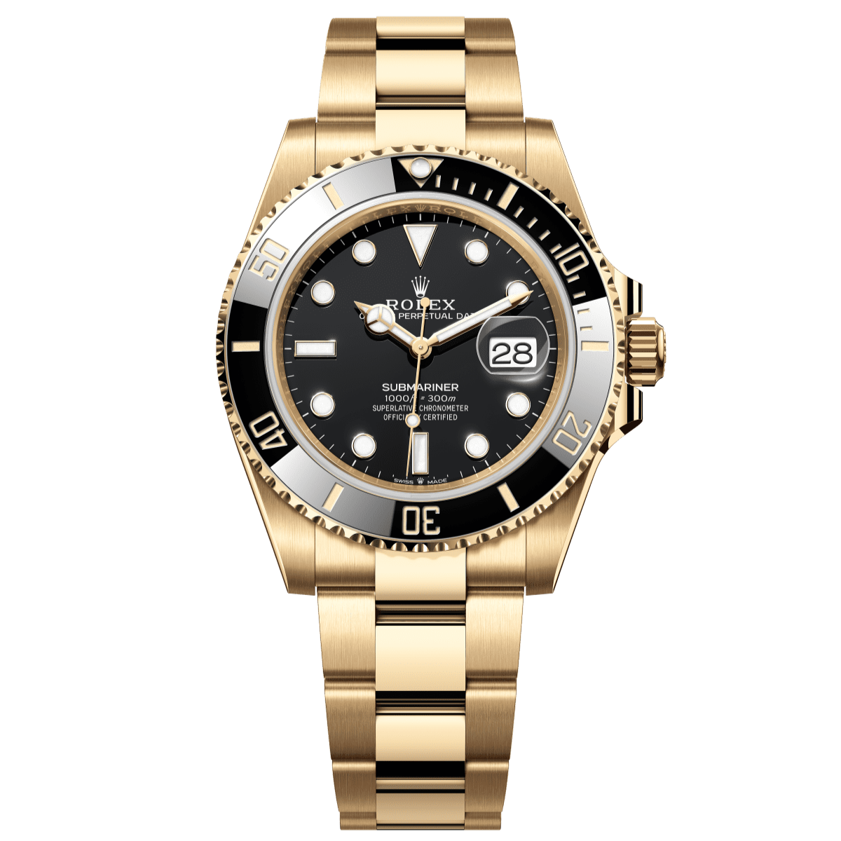 Rolex Submariner 41mm Black Dial Yellow Gold Oyster Bracelet 126618LN