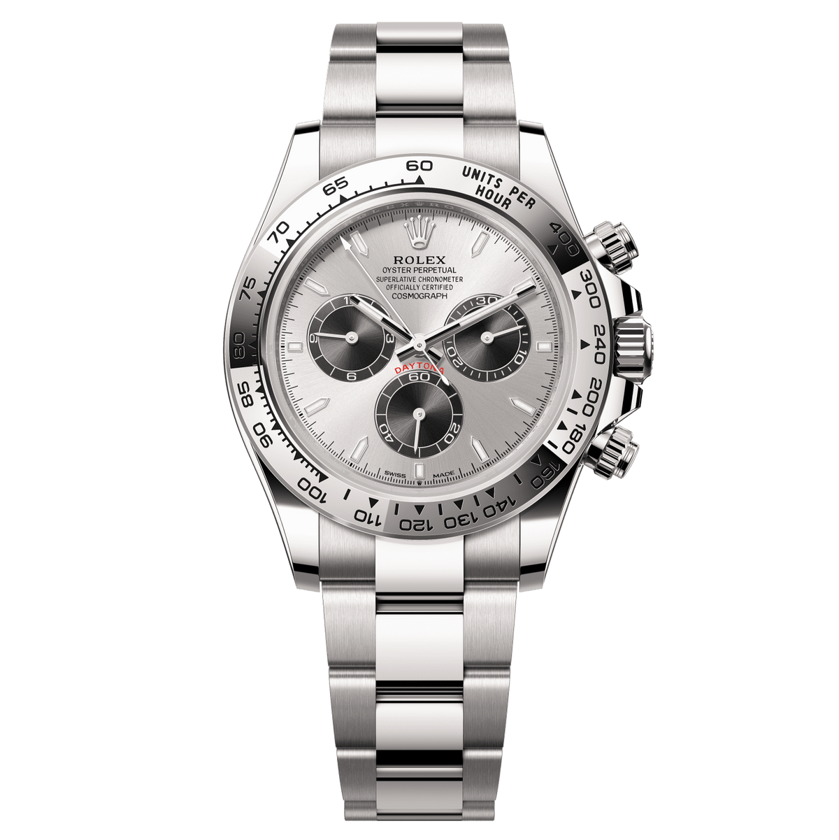Rolex Cosmograph Daytona 40mm Black Dial White Gold Oyster Bracelet 126509