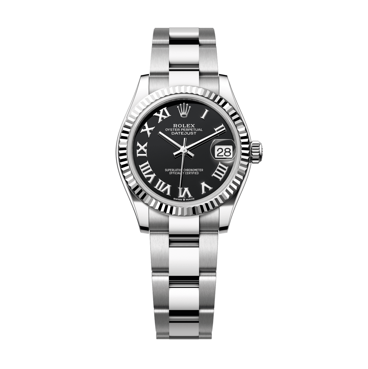 Rolex Datejust 31 Black Dial WG/Steel Oyster Bracelet 278274