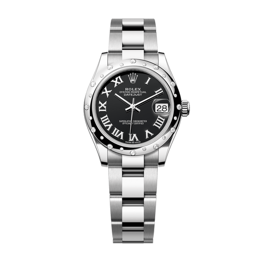 Rolex Datejust 31 Black Dial WG/Steel Oyster Bracelet 278344RBR
