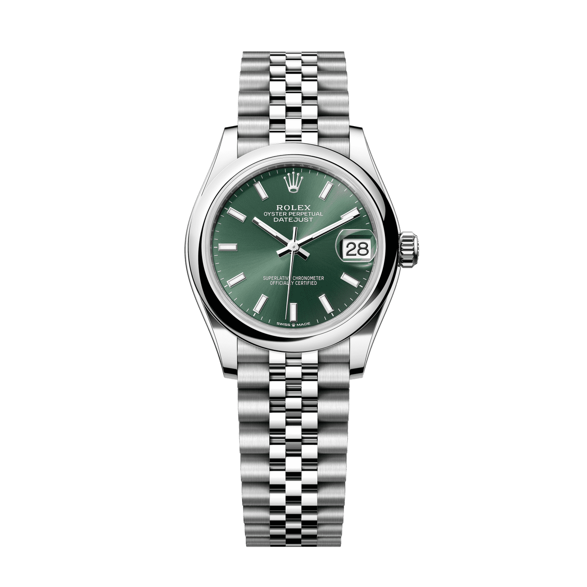 Rolex Datejust 31 Green Dial Stainless Steel Jubilee Bracelet 278240