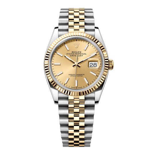 Rolex Datejust 36 Champagne Dial YG/Steel Jubilee Bracelet 126233