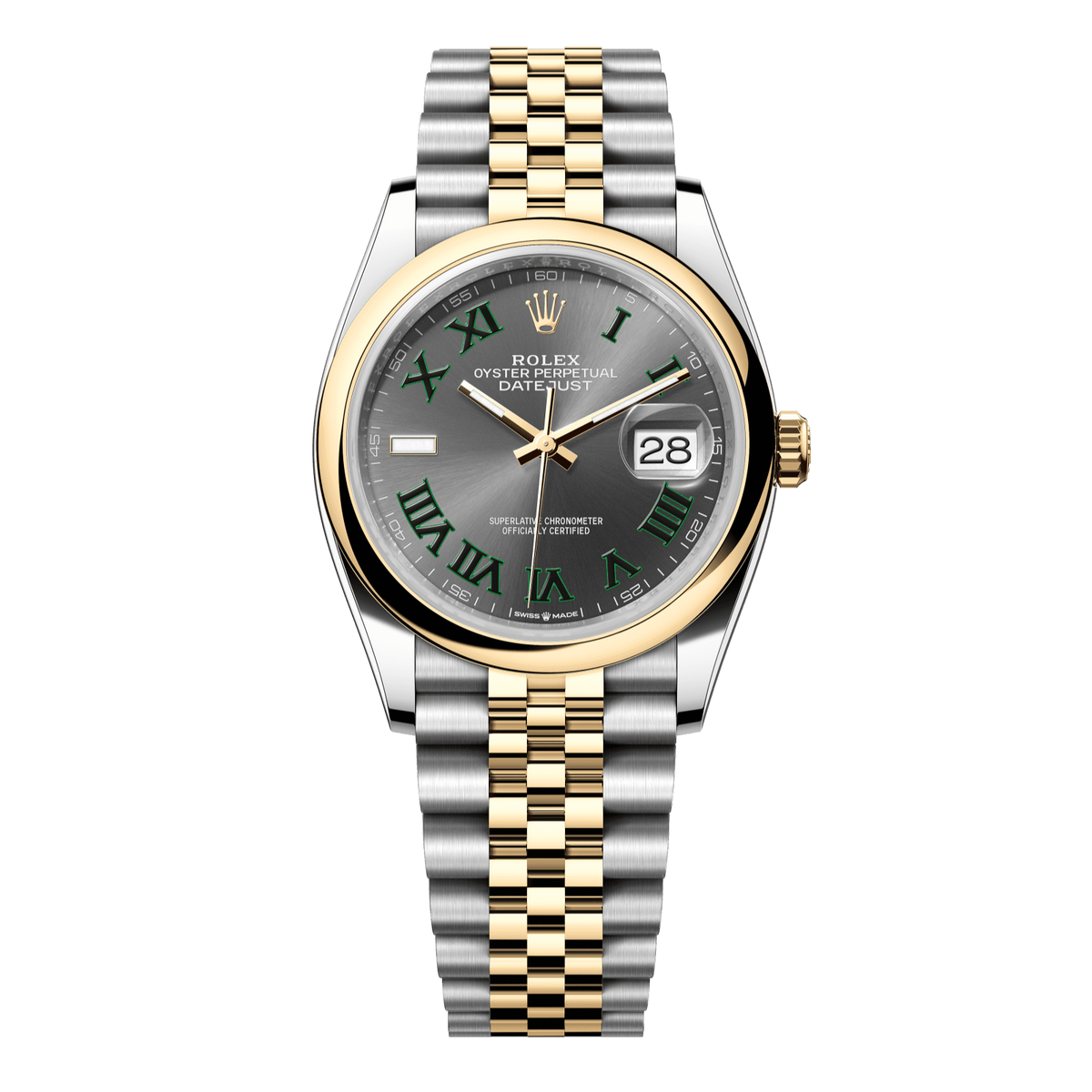 Rolex Datejust 36 Slate Dial YG/Steel Jubilee Bracelet 126203