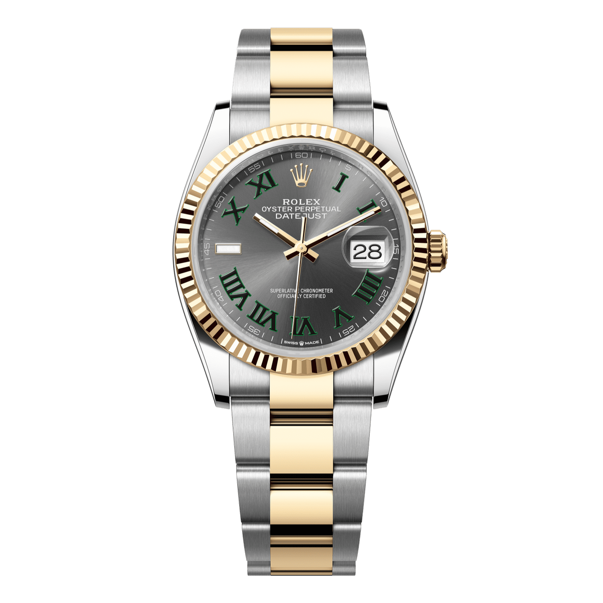 Rolex Datejust 36 Gray Dial YG/Steel Oyster Bracelet 126233