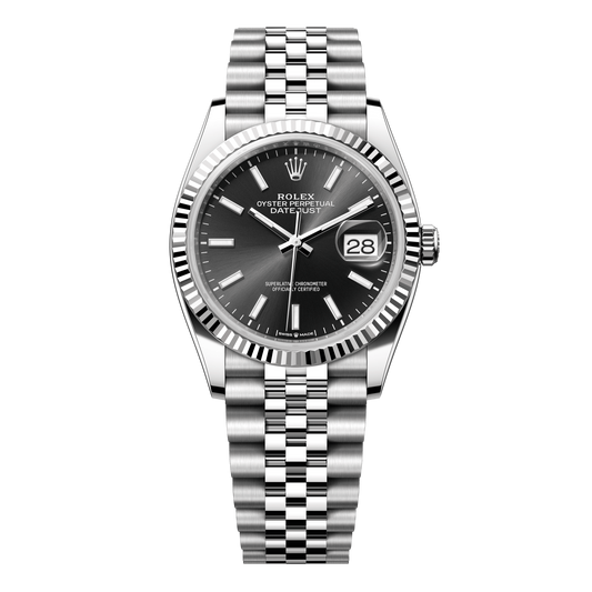Rolex Datejust 36 Black Dial WG/Steel Jubilee Bracelet 126234