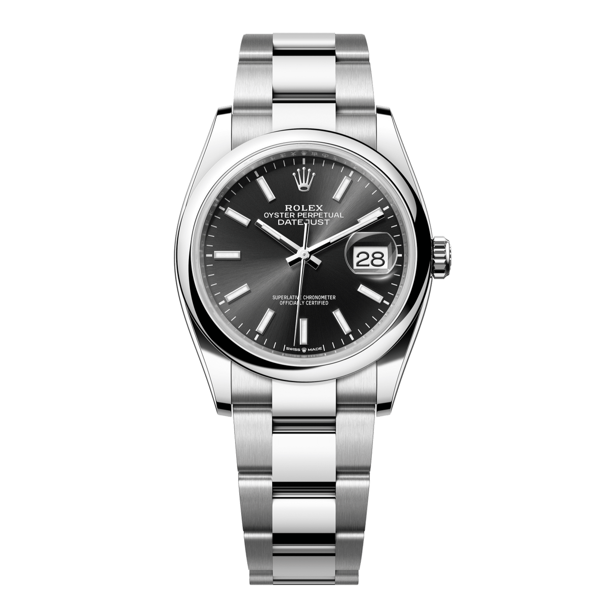Rolex Datejust 36 Black Dial Stainless Steel Oyster Bracelet 126200