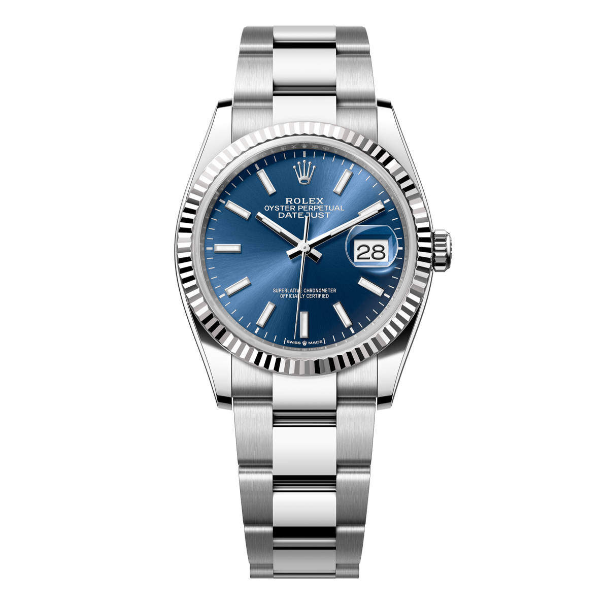 Rolex Datejust 36 Blue Dial WG/Steel Oyster Bracelet 126234