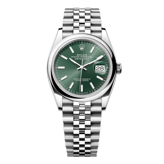 Rolex Datejust 36 Green Dial Stainless Steel Jubilee Bracelet 126200