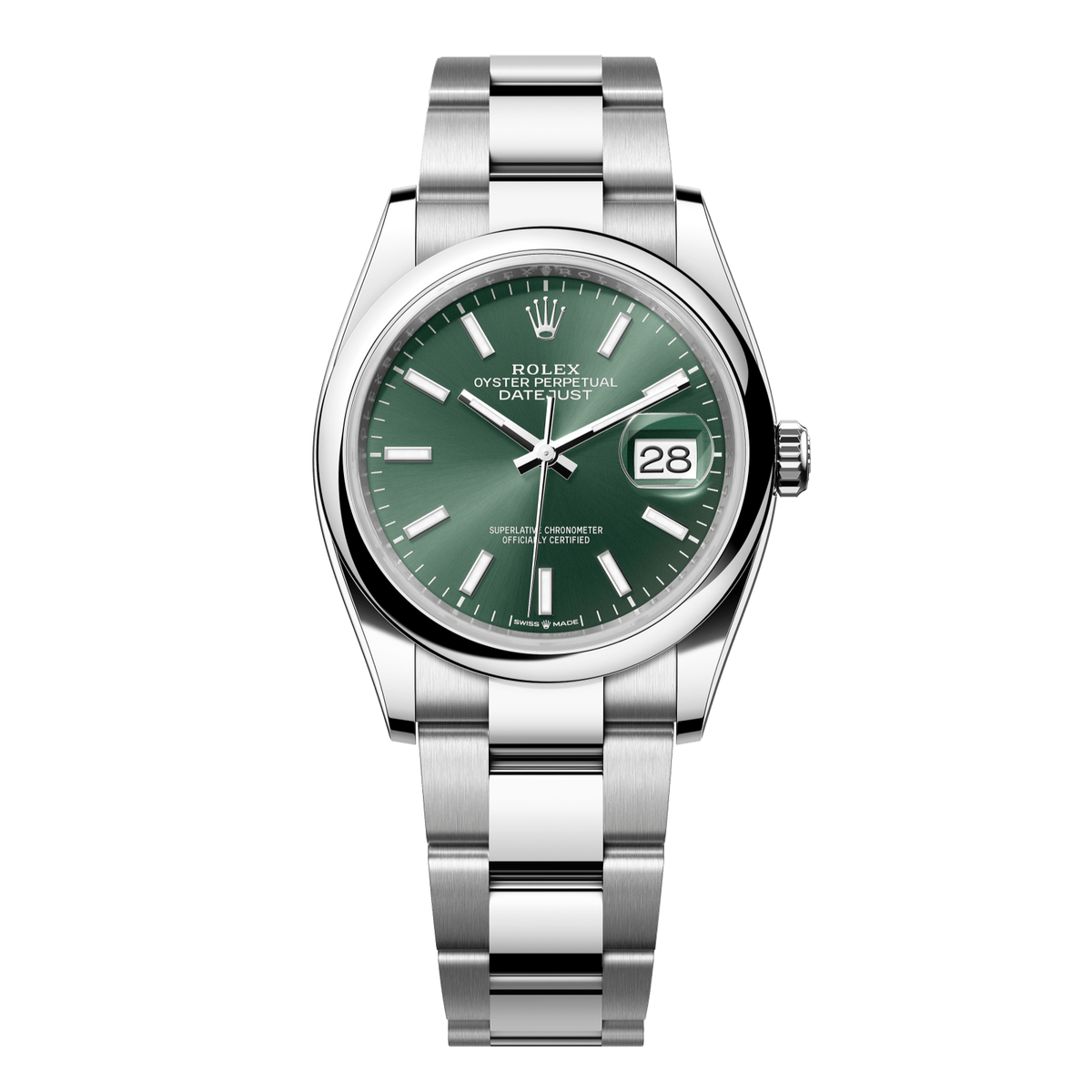Rolex Datejust 36 Green Dial Stainless Steel Oyster Bracelet 126200