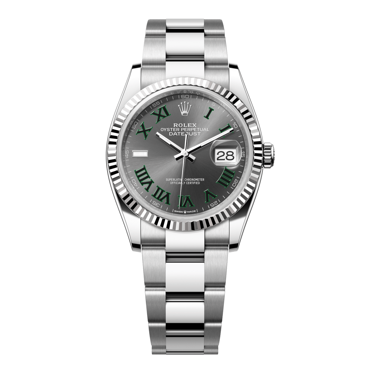 Rolex Datejust 36 White Dial WG/Steel Oyster Bracelet 126234