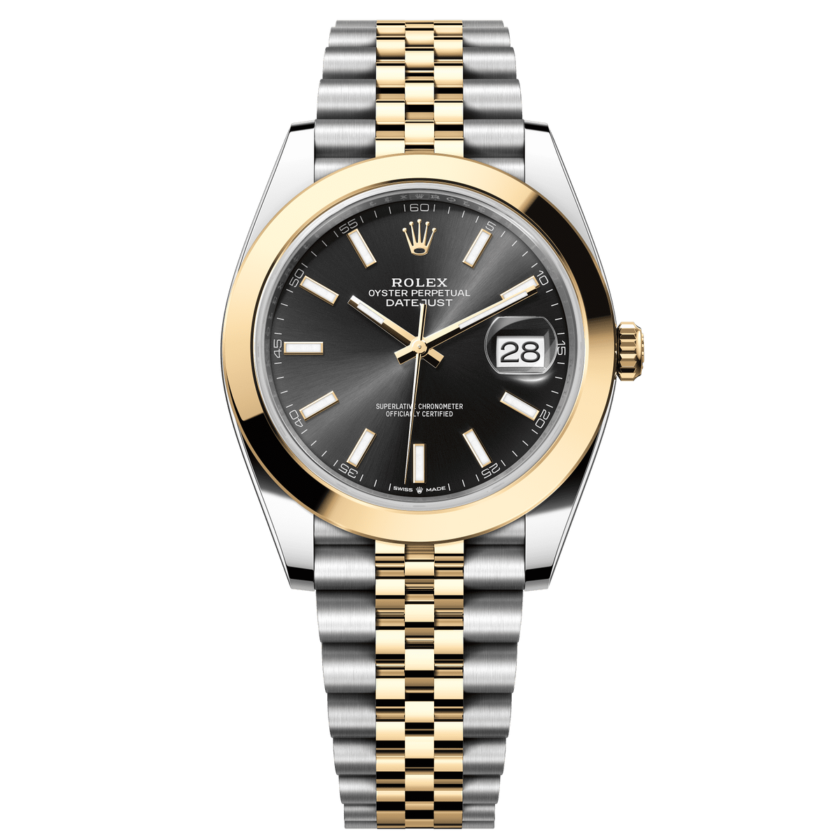 Rolex Datejust 41 Black Dial YG/Steel Jubilee Bracelet 126303