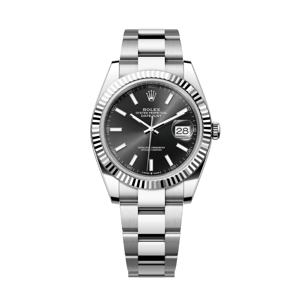 Rolex Datejust 41 Black Dial WG/Steel Oyster Bracelet 126334
