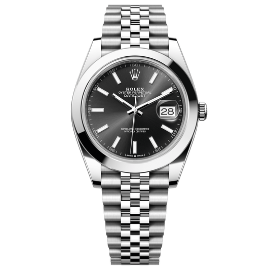 Rolex Datejust 41 Black Dial Stainless Steel Jubilee Bracelet 126300