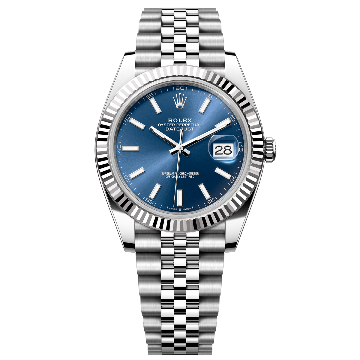 Rolex Datejust 41 Blue Dial WG/Steel Jubilee Bracelet 126334
