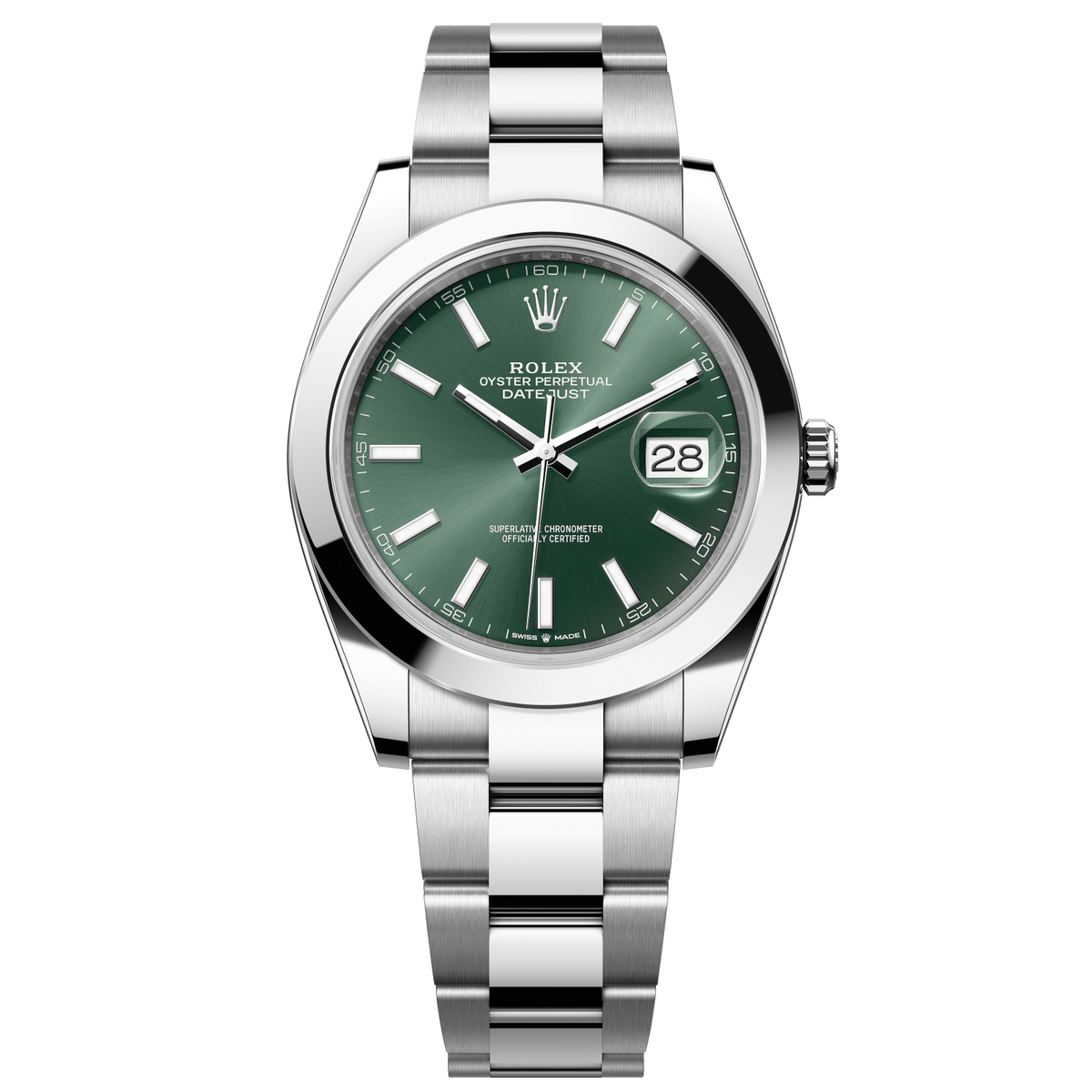 Rolex Datejust 41 Green Dial Stainless Steel Oyster Bracelet 126300