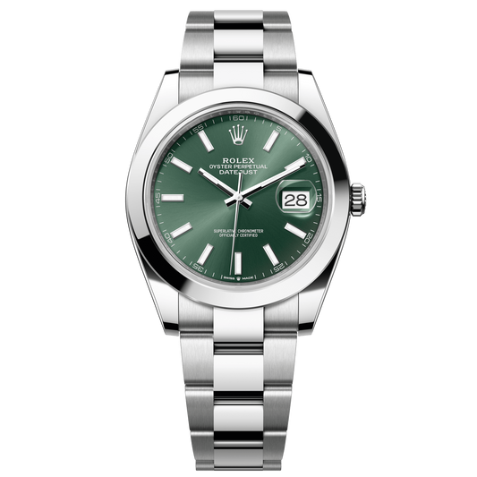 Rolex Datejust 41 Green Dial Stainless Steel Oyster Bracelet 126300