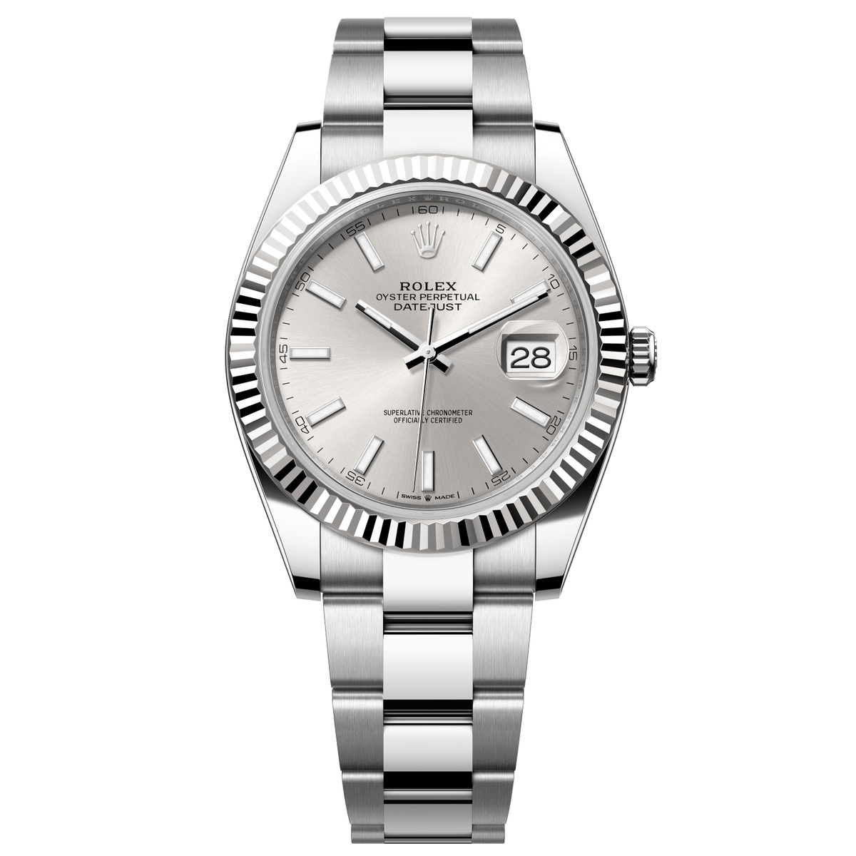 Rolex Datejust 41 White Dial WG/Steel Oyster Bracelet 126334