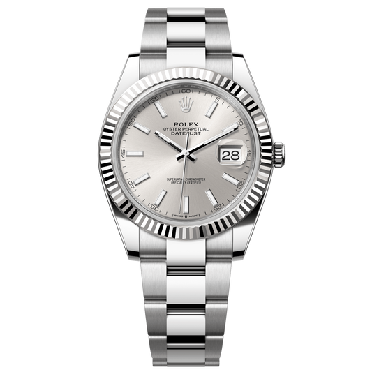 Rolex Datejust 41 White Dial WG/Steel Oyster Bracelet 126334