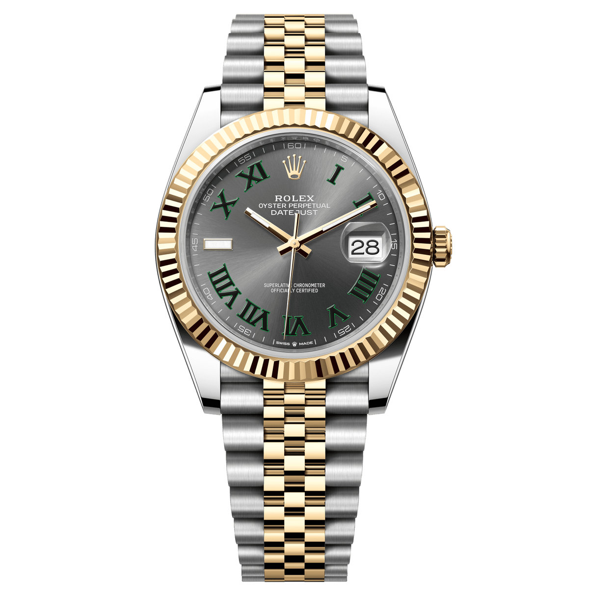 Rolex Datejust 41 Wimbledon Dial YG/Steel Jubilee Bracelet 126333