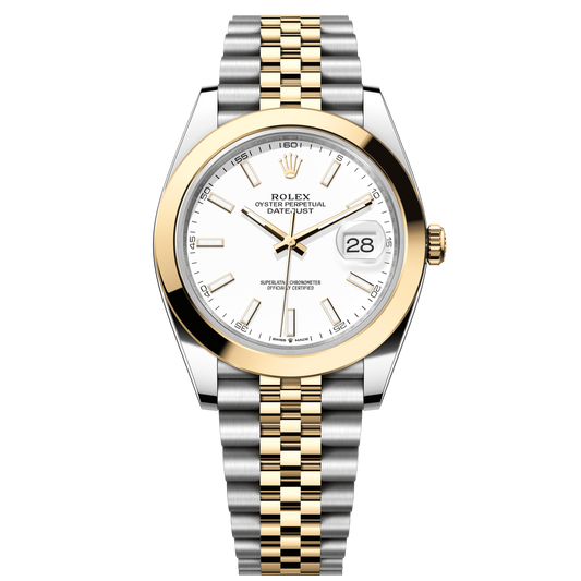 Rolex Datejust 41 White Dial YG/Steel Jubilee Bracelet 126303
