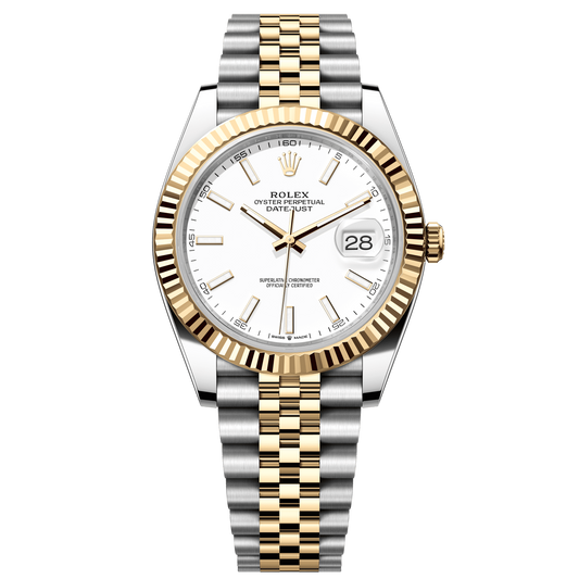 Rolex Datejust 41 White Dial YG/Steel Jubilee Bracelet 126333