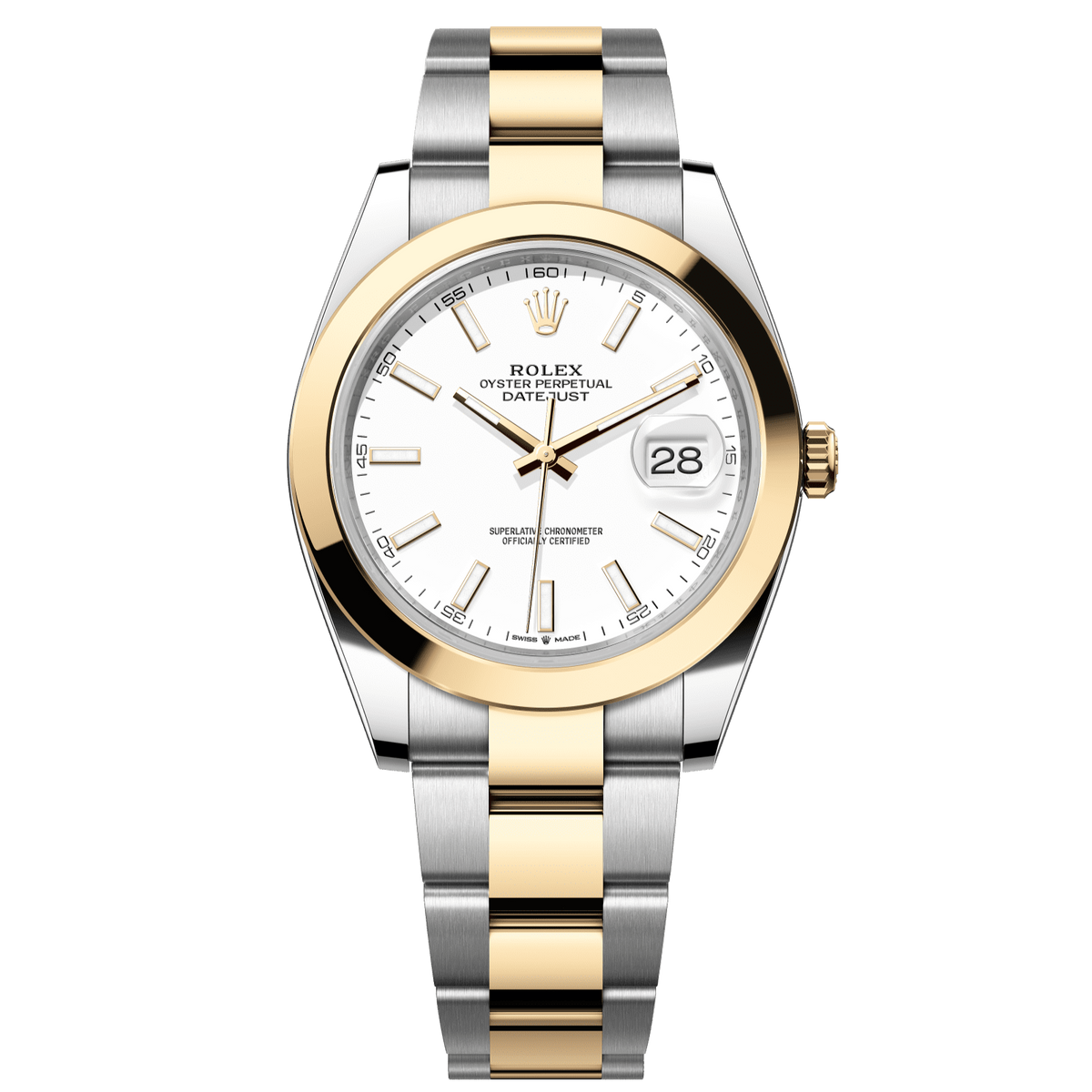 Rolex Datejust 41 White Dial YG/Steel Oyster Bracelet 126303