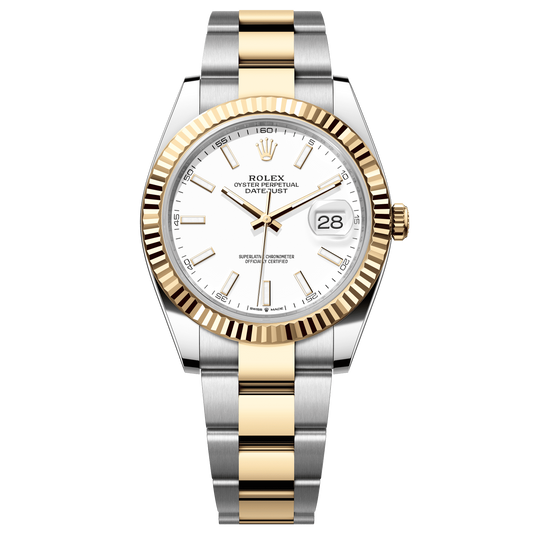 Rolex Datejust 41 White Dial YG/Steel Oyster Bracelet 126333