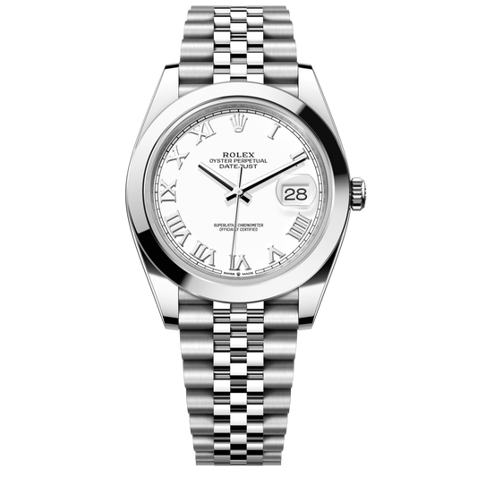 Rolex Datejust 41 White Dial Stainless Steel Jubilee Bracelet 126300