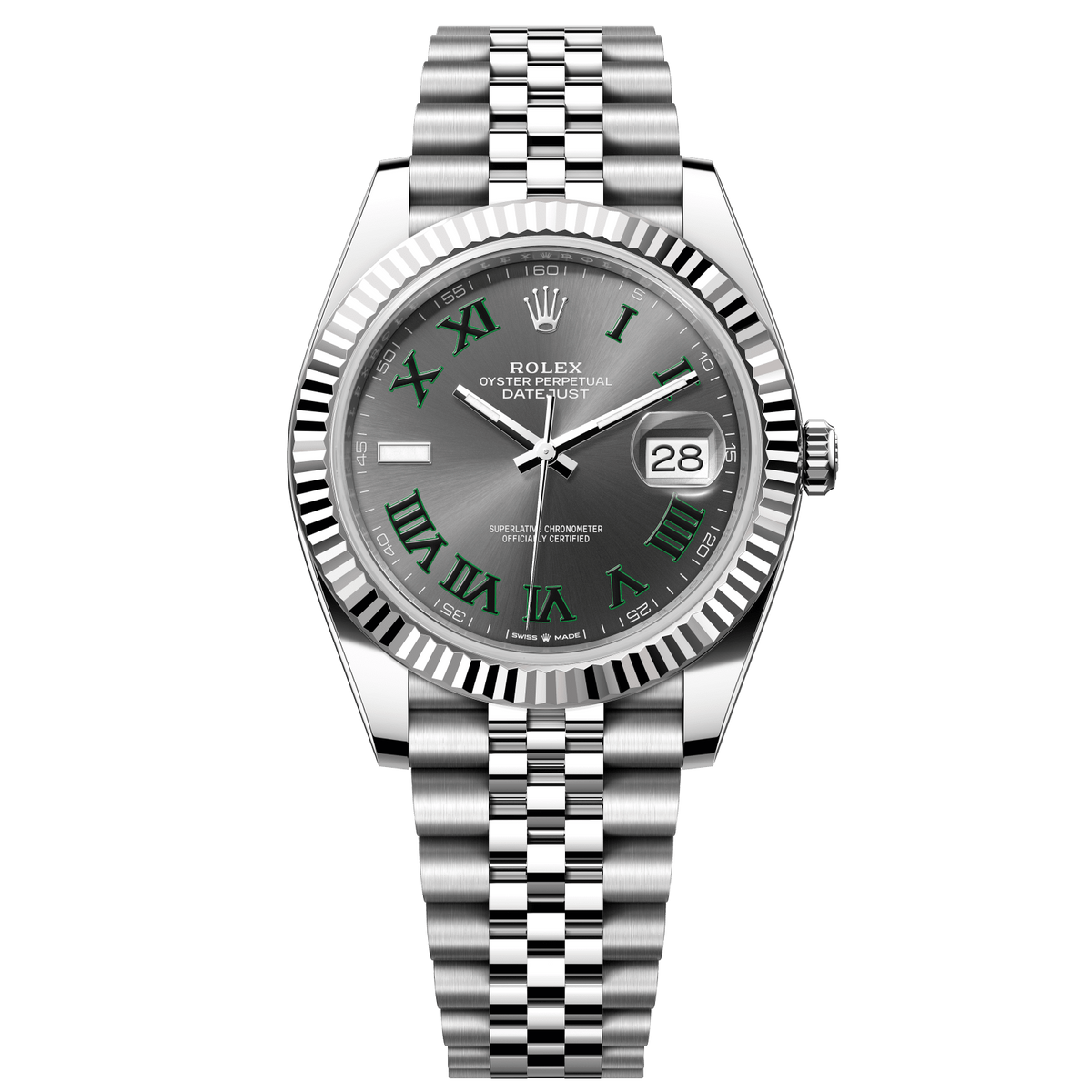 Rolex Datejust 41 White Dial WG/Steel Jubilee Bracelet 126334