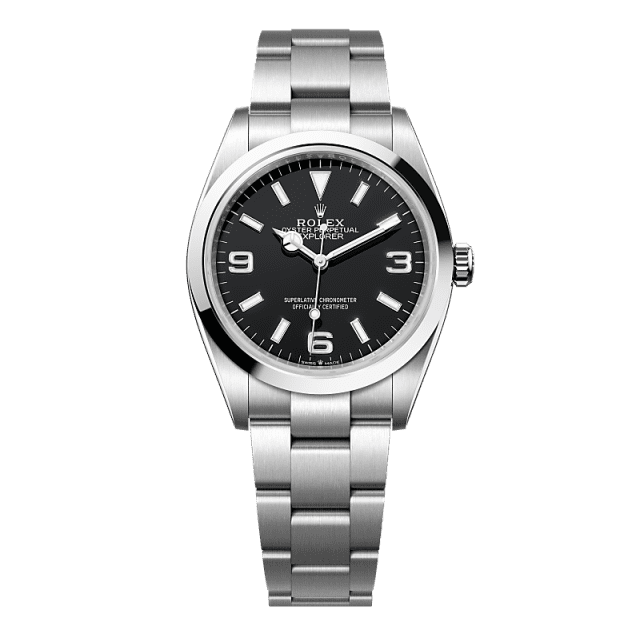 Rolex Explorer 36mm Black Dial Stainless Steel Oyster Bracelet 124270