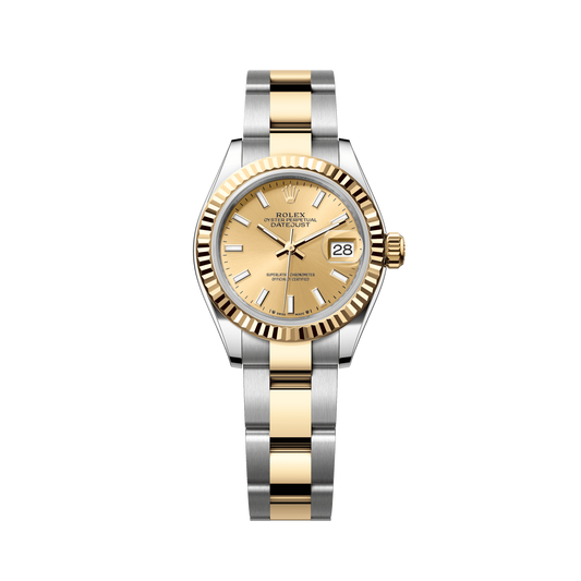Rolex Datejust 28mm Champagne Dial YG/Steel Oyster Bracelet 279173