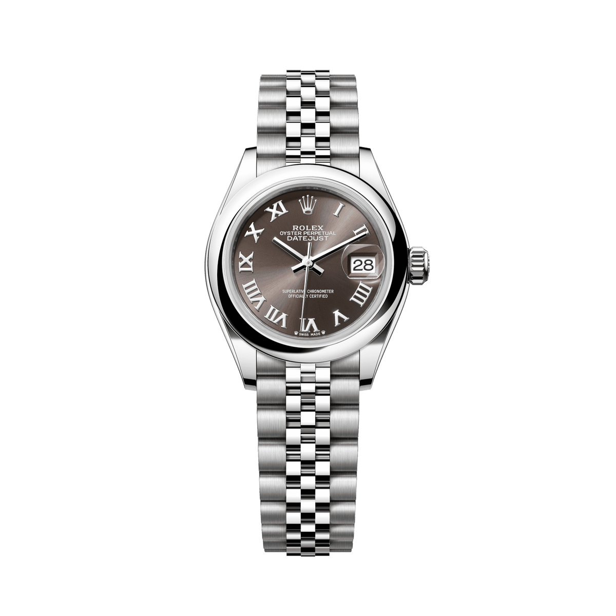 Rolex Datejust 28mm Grey Dial Stainless Steel Jubilee Bracelet 279160