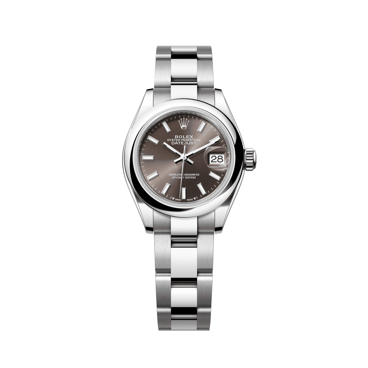 Rolex Datejust 28mm Grey Dial Stainless Steel Oyster Bracelet 279160