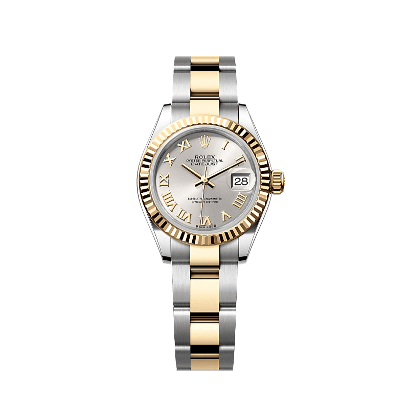 Rolex Datejust 28mm Silver Dial Yellow Gold Oyster Bracelet 279173