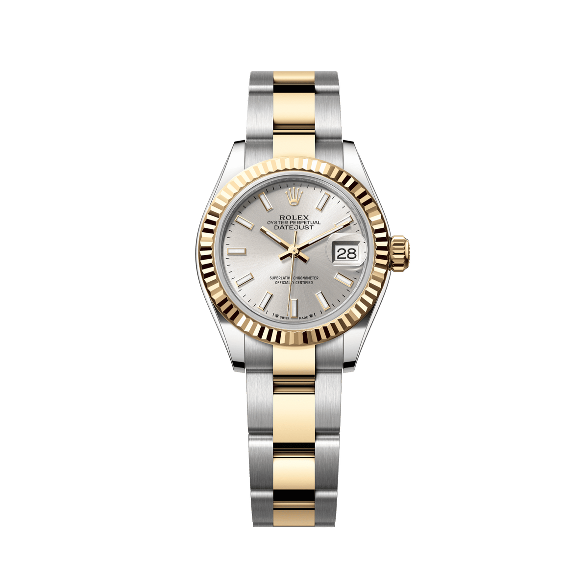Rolex Datejust 28mm Silver Dial YG/Steel Oyster Bracelet 279173