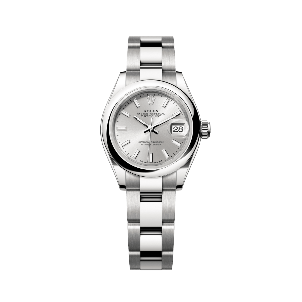 Rolex Datejust 28mm Silver Dial Stainless Steel Oyster Bracelet 279160