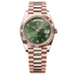 Rolex Day-Date 40mm Green Dial Everose Gold President Bracelet 228235