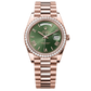 Rolex Day-Date 40mm Green Dial Everose Gold President Bracelet 228345RBR