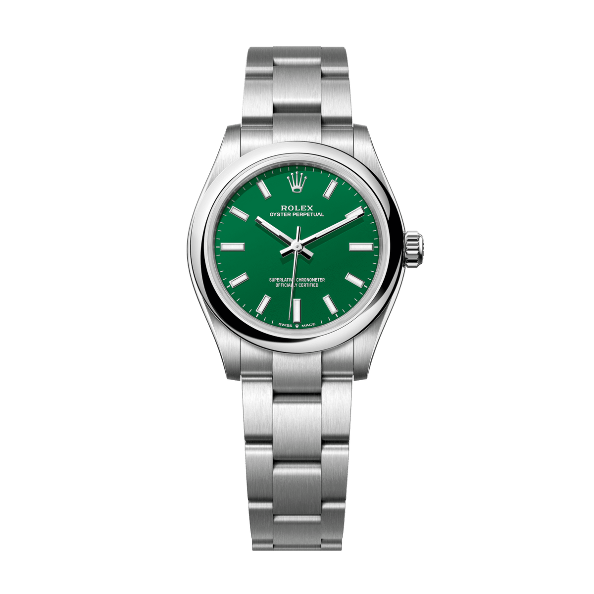 Rolex Oyster Perpetual 31mm Green Dial Stainless Steel Oyster Bracelet 277200