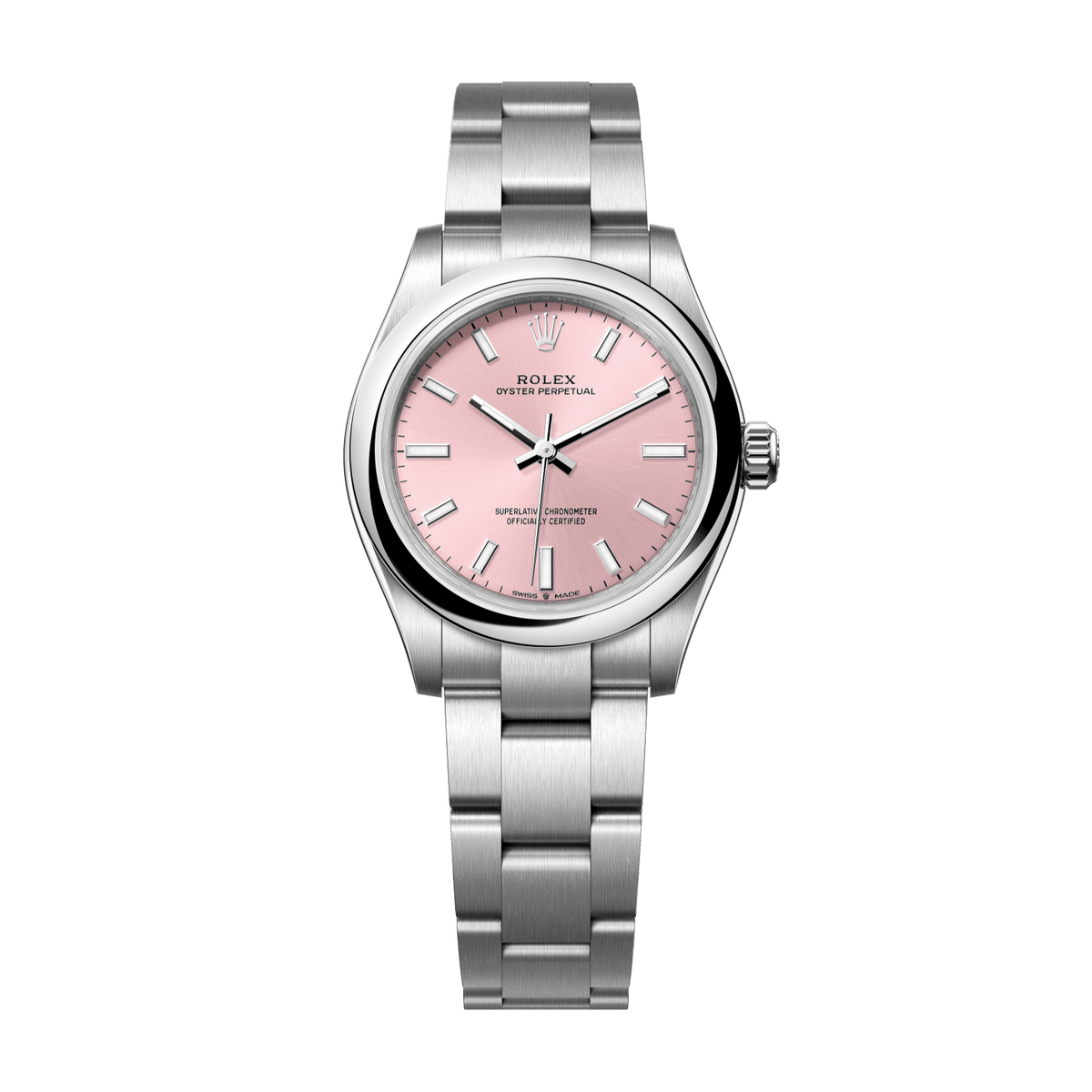 Rolex Oyster Perpetual 31mm Pink Dial Stainless Steel Oyster Bracelet 277200