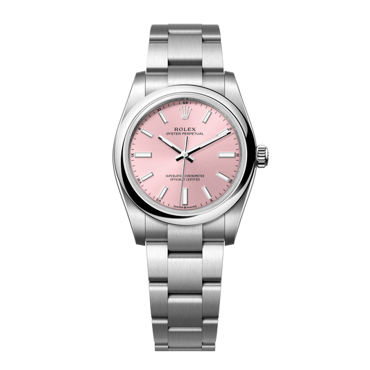 Rolex Oyster Perpetual Pink Dial Stainless Steel Oyster Bracelet 124200