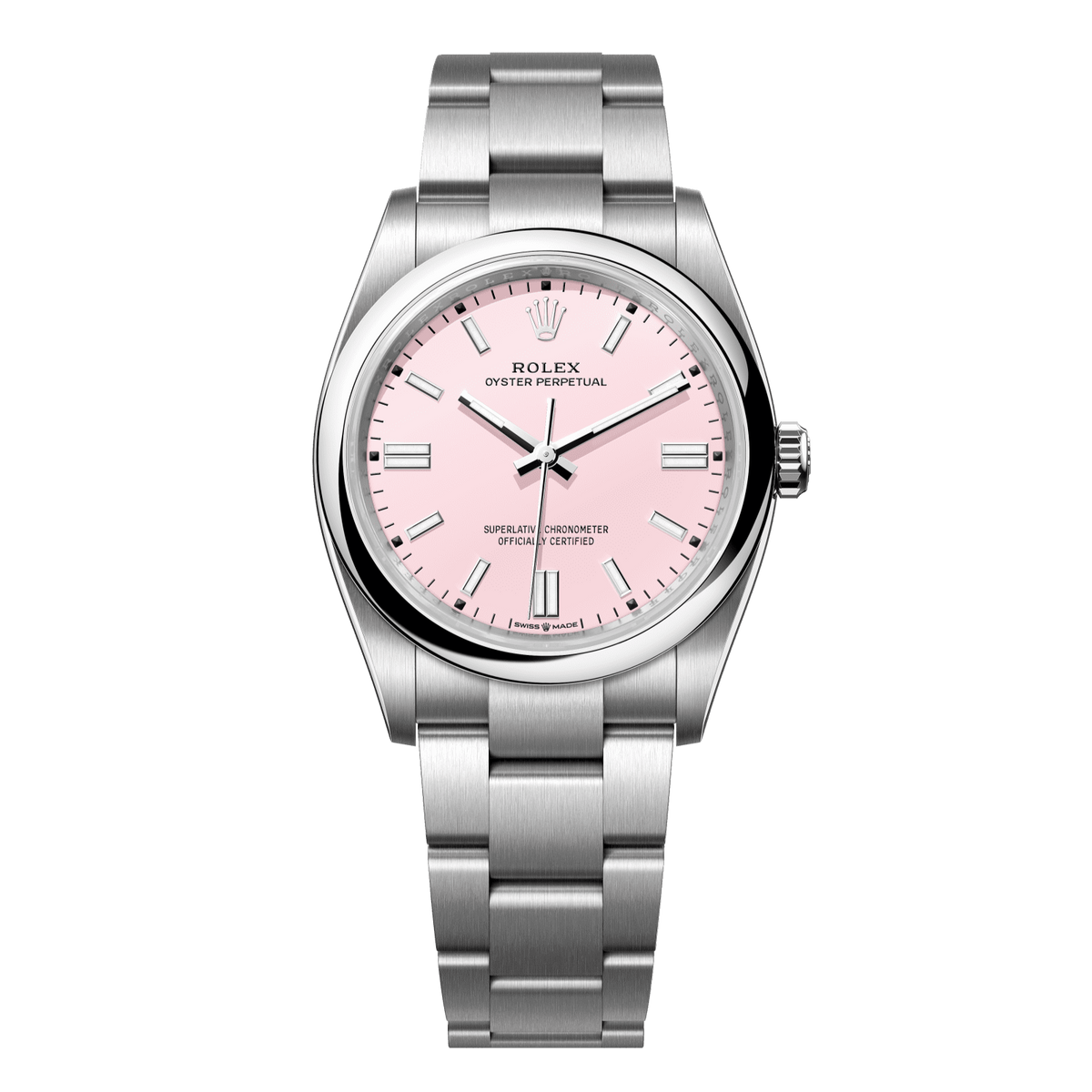 Rolex Oyster Perpetual 36mm Pink Dial Stainless Steel Oyster Bracelet 126000