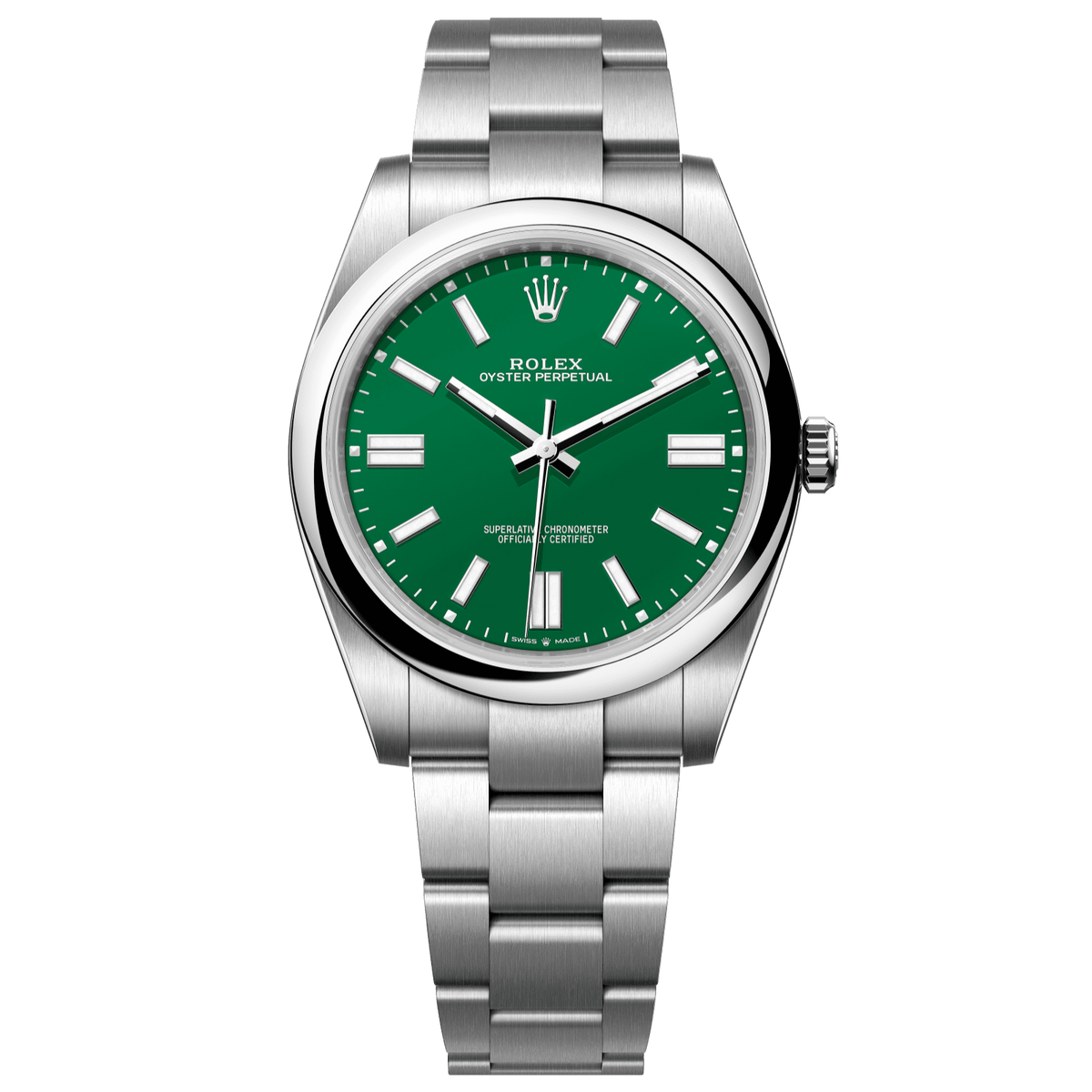 Rolex Oyster Perpetual 41mm Green Dial Stainless Steel Oyster Bracelet 124300