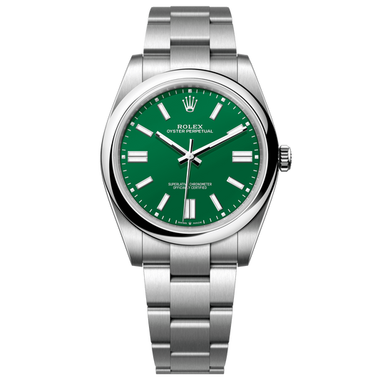 Rolex Oyster Perpetual 41mm Green Dial Stainless Steel Oyster Bracelet 124300