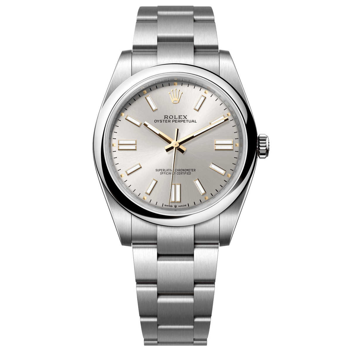 Rolex Oyster Perpetual 41mm Silver Dial Stainless Steel Oyster Bracelet 124300