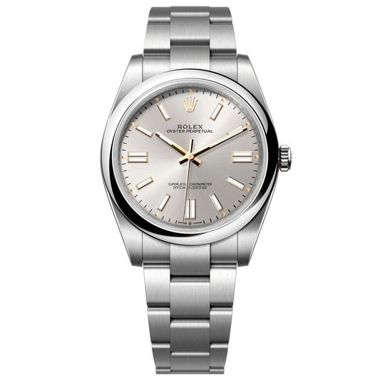 Rolex Oyster Perpetual 41mm Silver Dial Stainless Steel Oyster Bracelet 124300