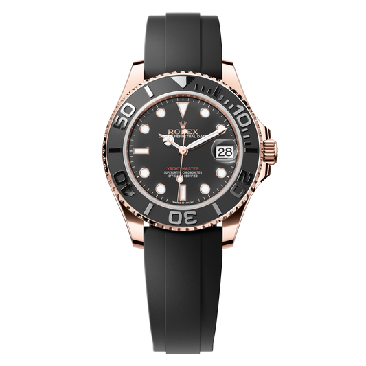 Rolex Yacht-Master Black Dial Everose Gold Oyster Bracelet 268655