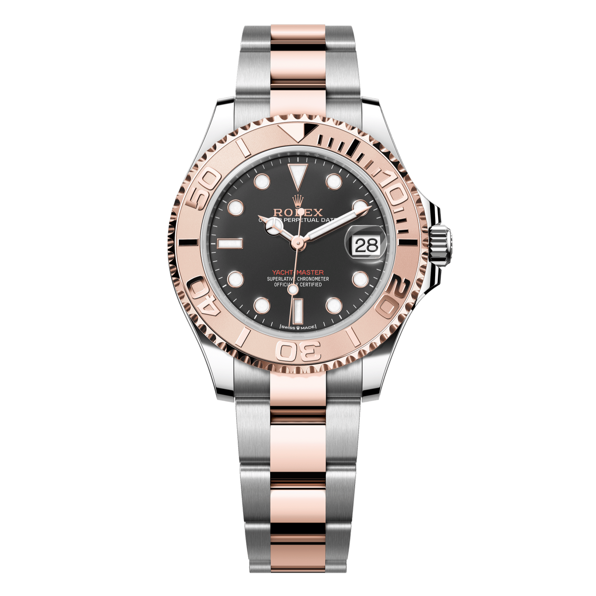 Rolex Yacht-Master Black Dial Everose/Steel Oyster Bracelet 268621